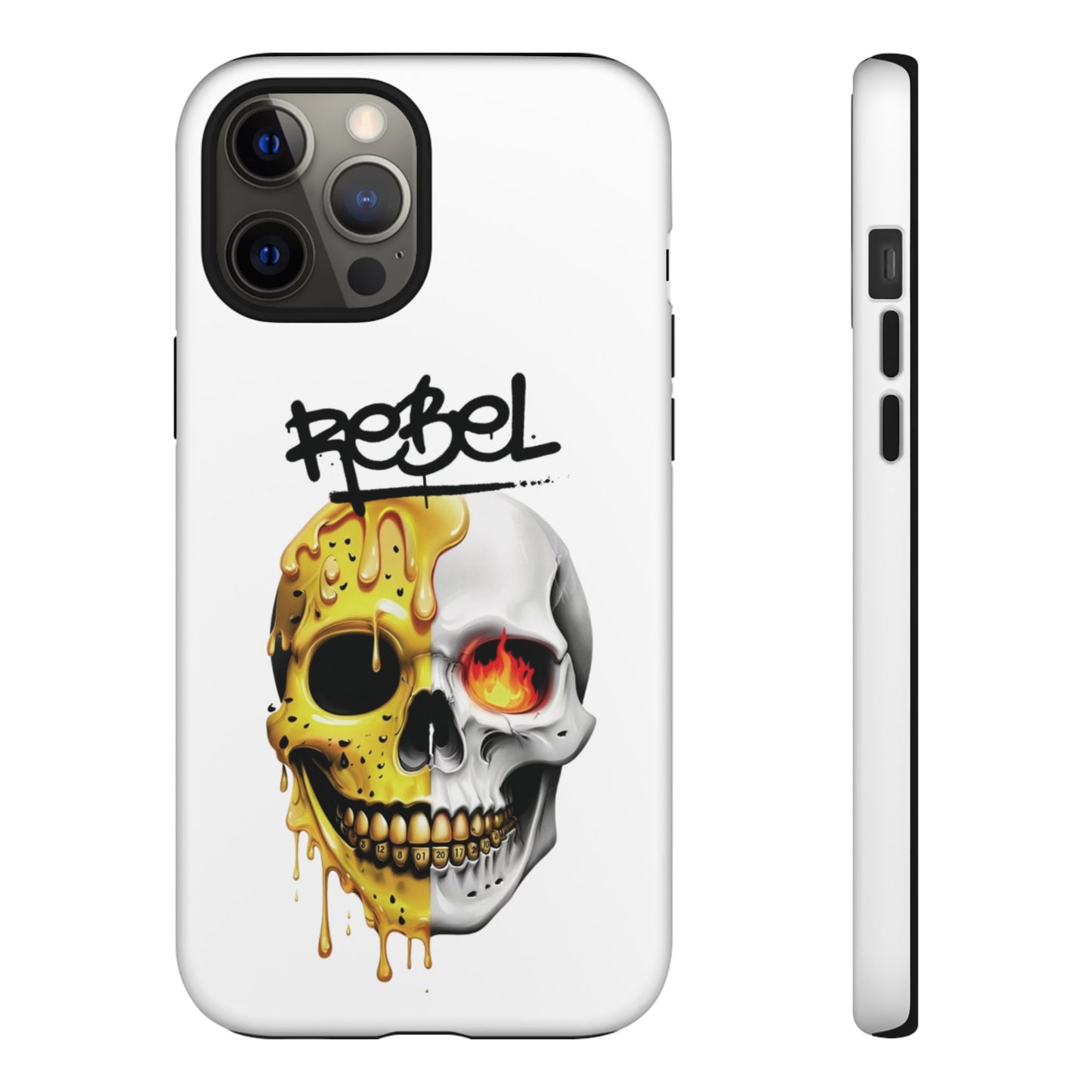 Rebel Skull Phone Case - White