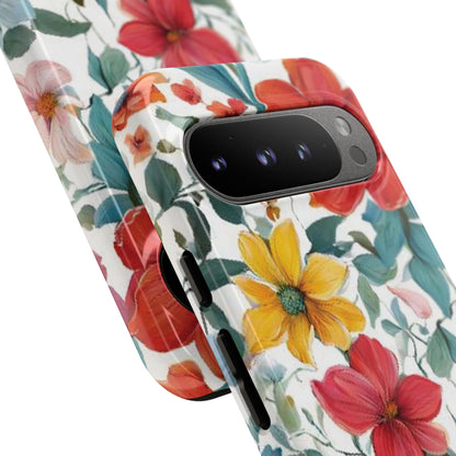 Floral Phone Cases for  iPhone, Samsung Galaxy, and Google Pixel devices - Double layers for extra durability and protection