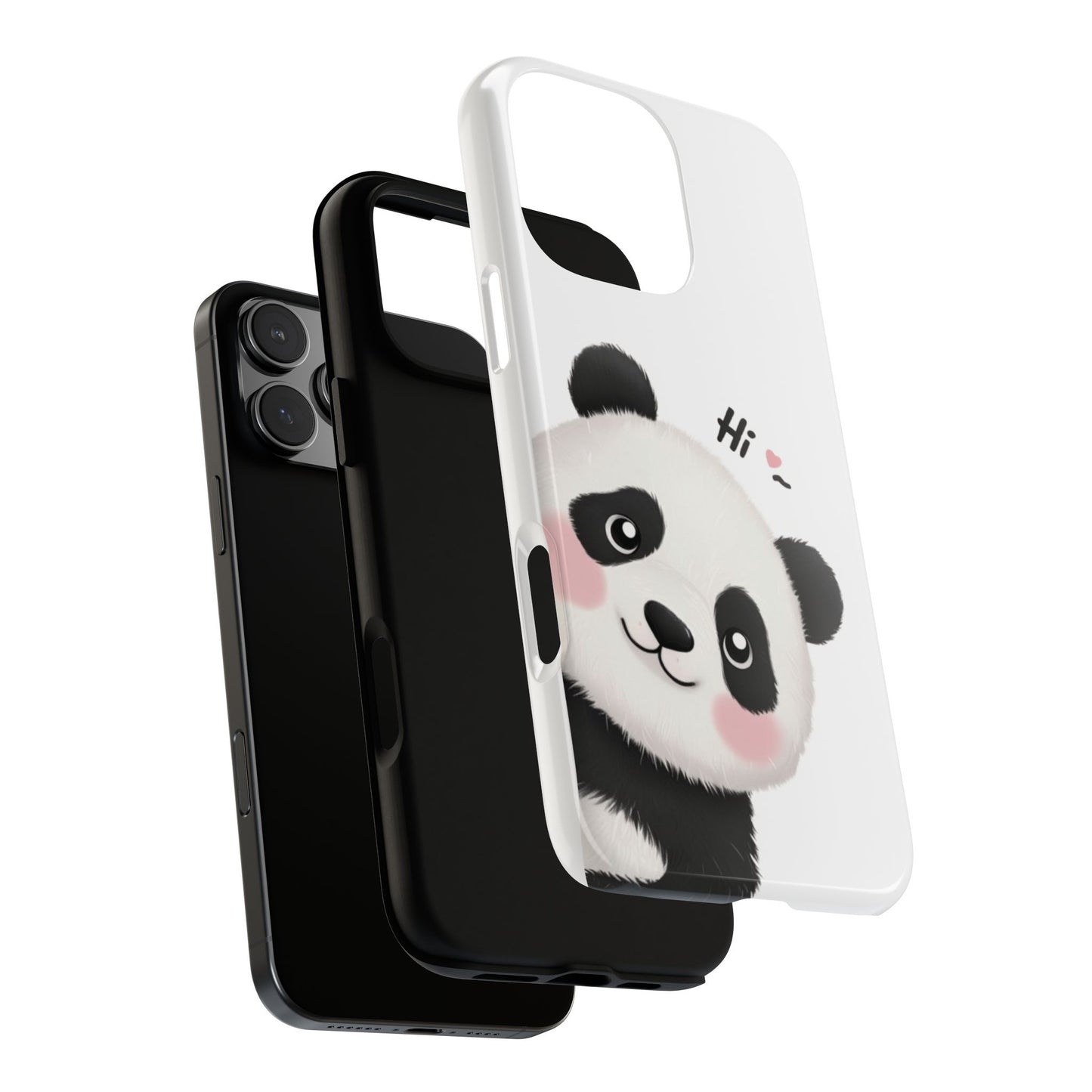 "Hi Cute Panda" Phone Case for iPhone, Samsung Galaxy, and Google Pixel devices