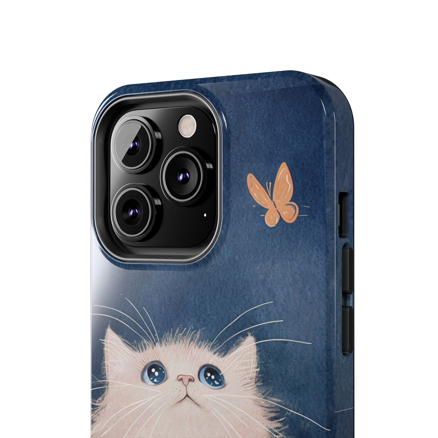 Cute Cat & Butterfly iPhone Case