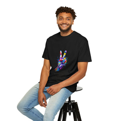 Vibrant Peace Sign - Unisex T-Shirt