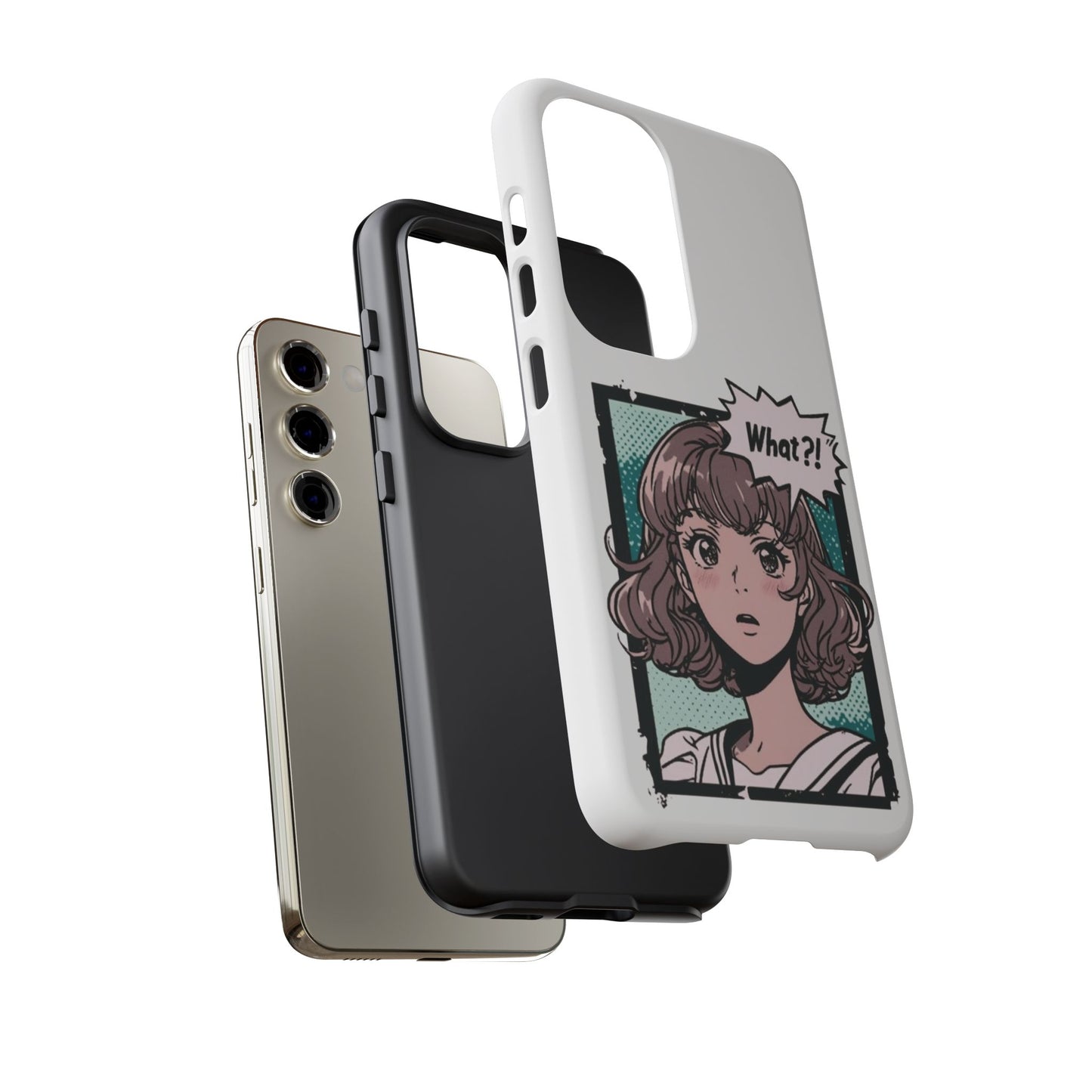 "What?!" Anime Phone Caes - Durable, Tough Cases - iPhone, Samsung Galaxy, and Google Pixel