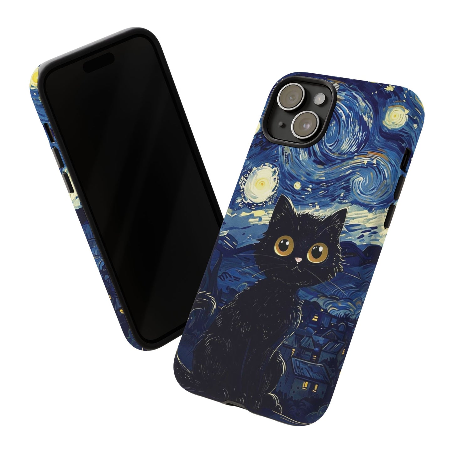 Cat under the stars, cute phone cases, Extra durable, Tough Cases, Pick your size