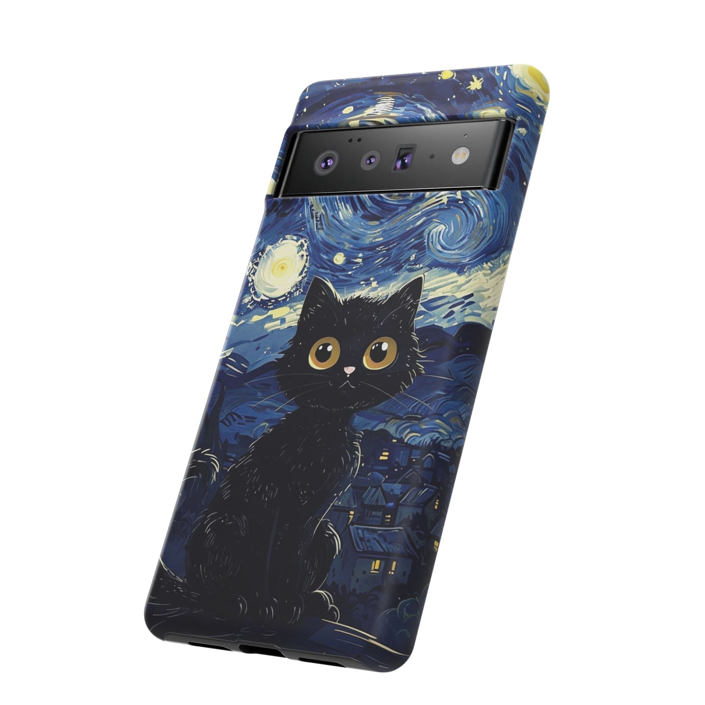 Cat under the stars, cute phone cases, Extra durable, Tough Cases, Pick your size