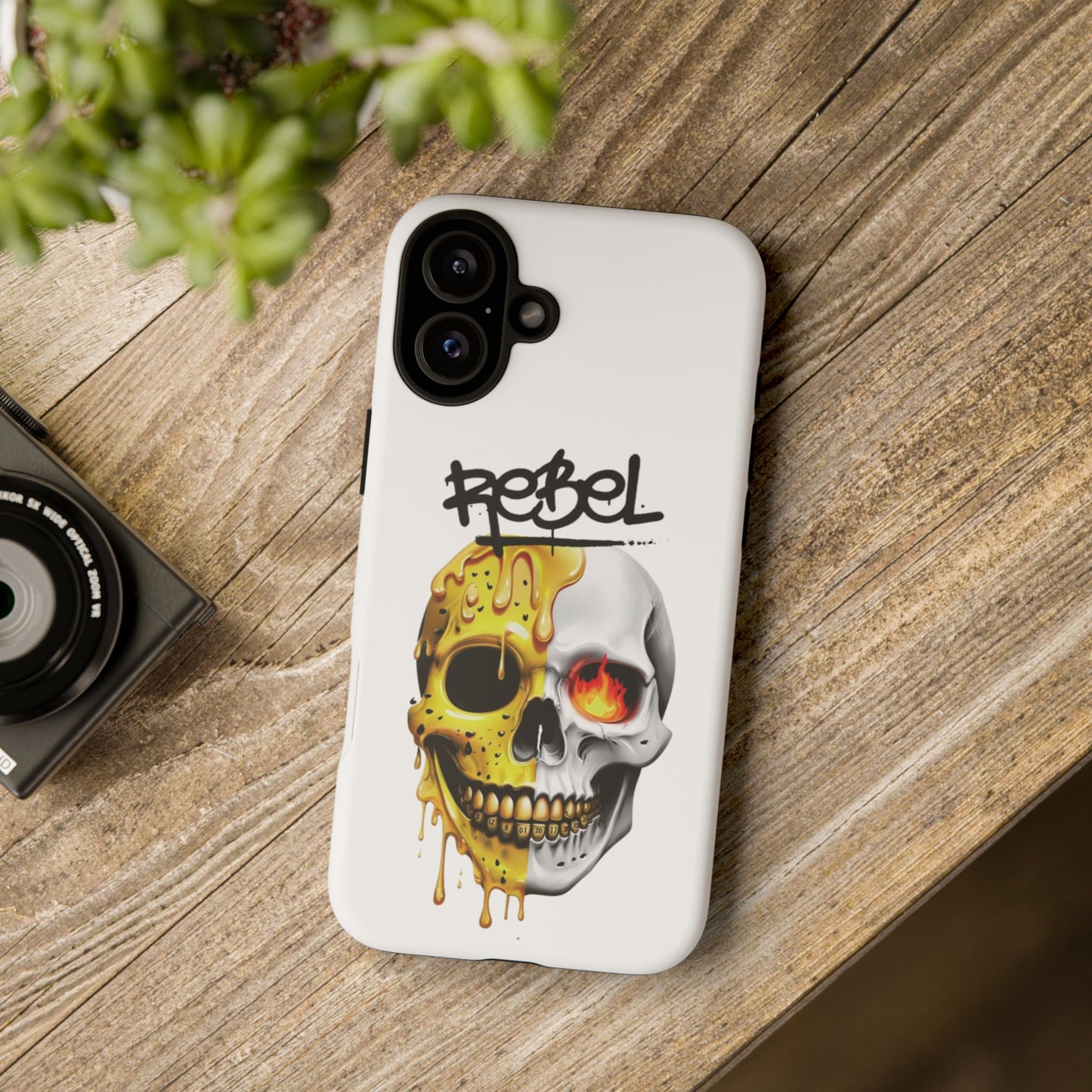 Rebel Skull Phone Case - White