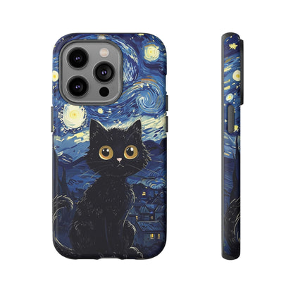 Cat under the stars, cute phone cases, Extra durable, Tough Cases, Pick your size