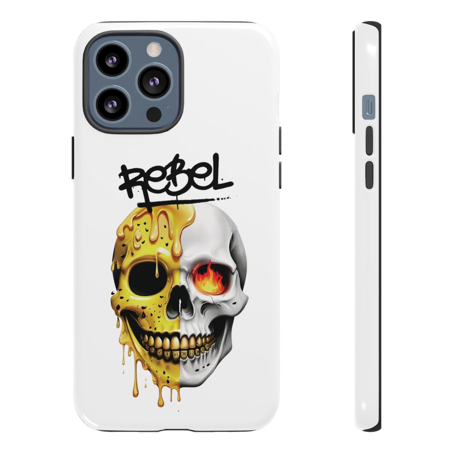 Rebel Skull Phone Case - White