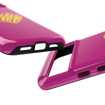 Yellow Heart, Pink Phone Case