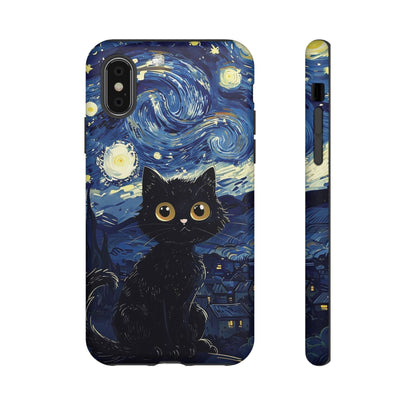 Cat under the stars, cute phone cases, Extra durable, Tough Cases, Pick your size