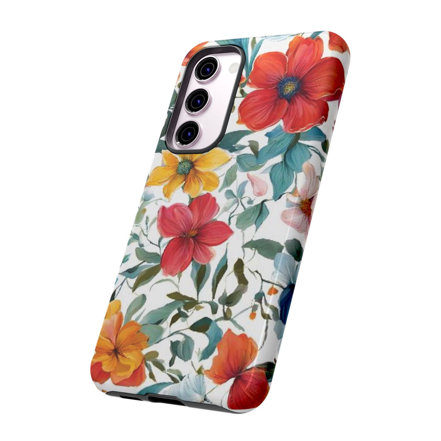 Floral Phone Cases for  iPhone, Samsung Galaxy, and Google Pixel devices - Double layers for extra durability and protection