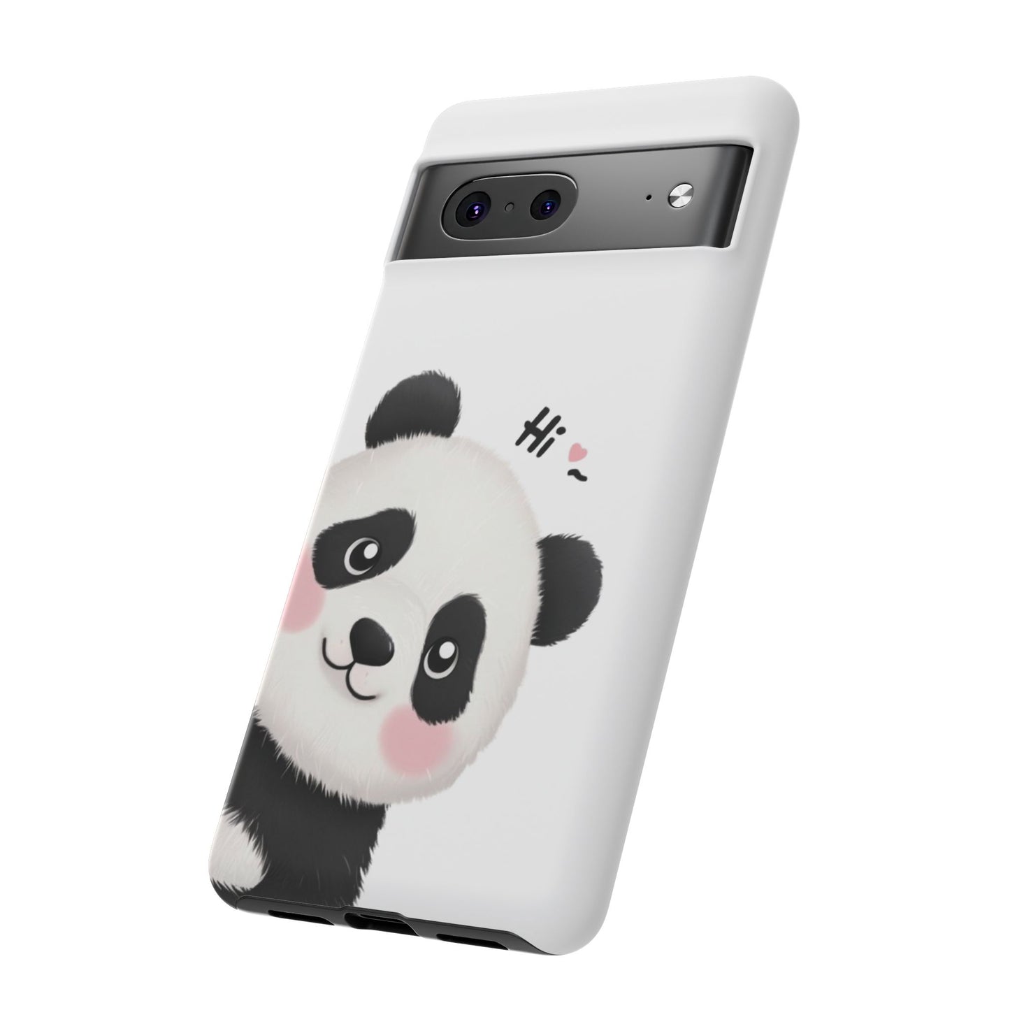 "Hi Cute Panda" Phone Case for iPhone, Samsung Galaxy, and Google Pixel devices