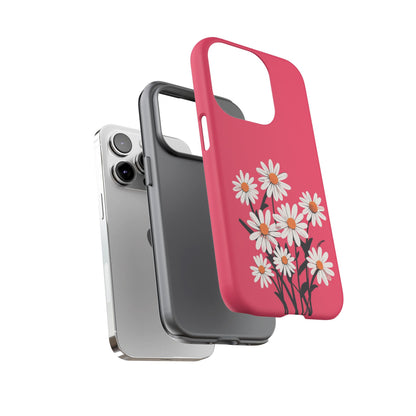 Daisy Flower Phone Case - Vibrant Pink Daisy Design