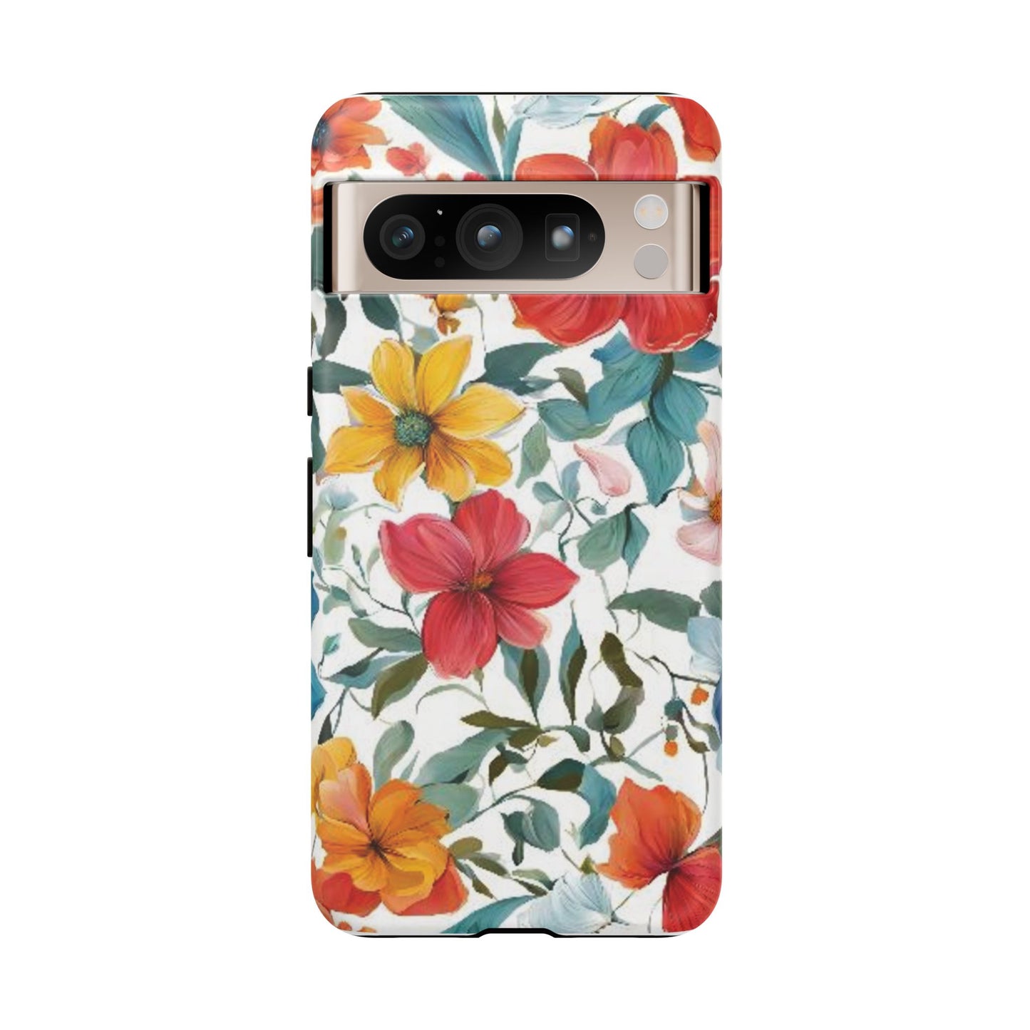 Floral Phone Cases for  iPhone, Samsung Galaxy, and Google Pixel devices - Double layers for extra durability and protection