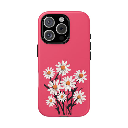 Daisy Flower Phone Case - Vibrant Pink Daisy Design