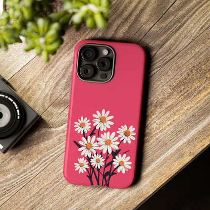 Daisy Flower Phone Case - Vibrant Pink Daisy Design