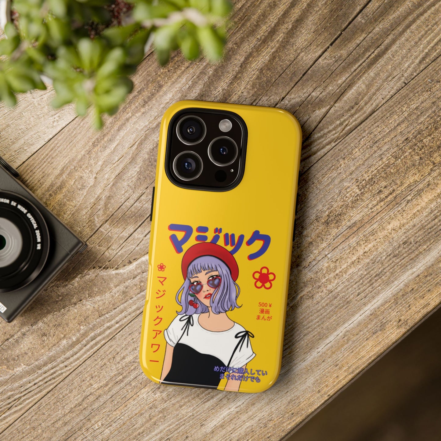 "Anime Cool Girl" Yellow Phone Cases – Bold, Stylish & Made for Any Phone! 💛✨ Pick Your Perfect Fit! -  iPhone, Samsung Galaxy, and Google Pixel