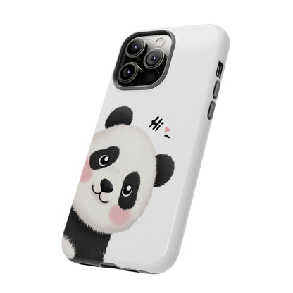 "Hi Cute Panda" Phone Case for iPhone, Samsung Galaxy, and Google Pixel devices