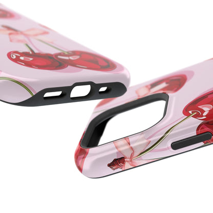 Cherry Ribbon Magnetic iPhone Caes - Durable, flexible, impact-resistant