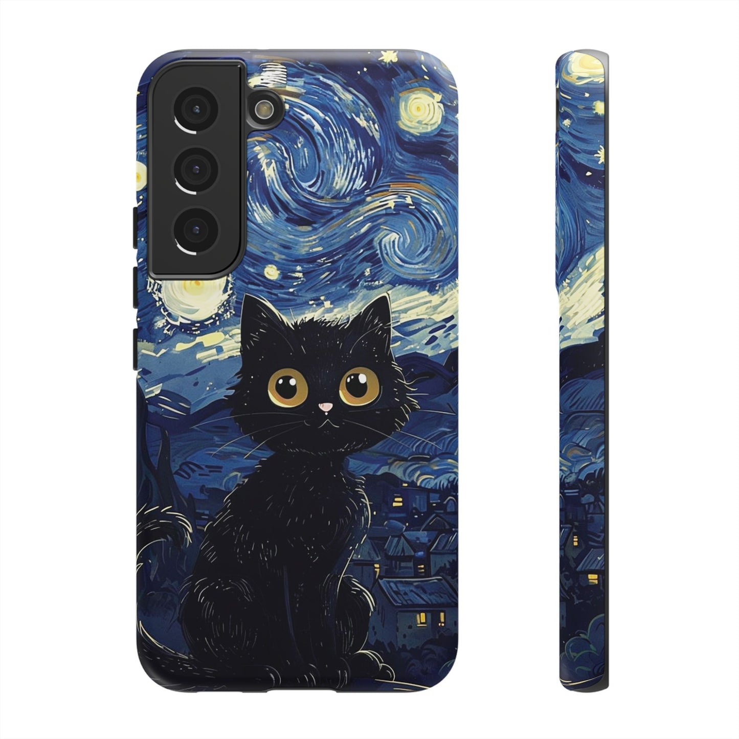 Cat under the stars, cute phone cases, Extra durable, Tough Cases, Pick your size