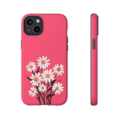 Daisy Flower Phone Case - Vibrant Pink Daisy Design