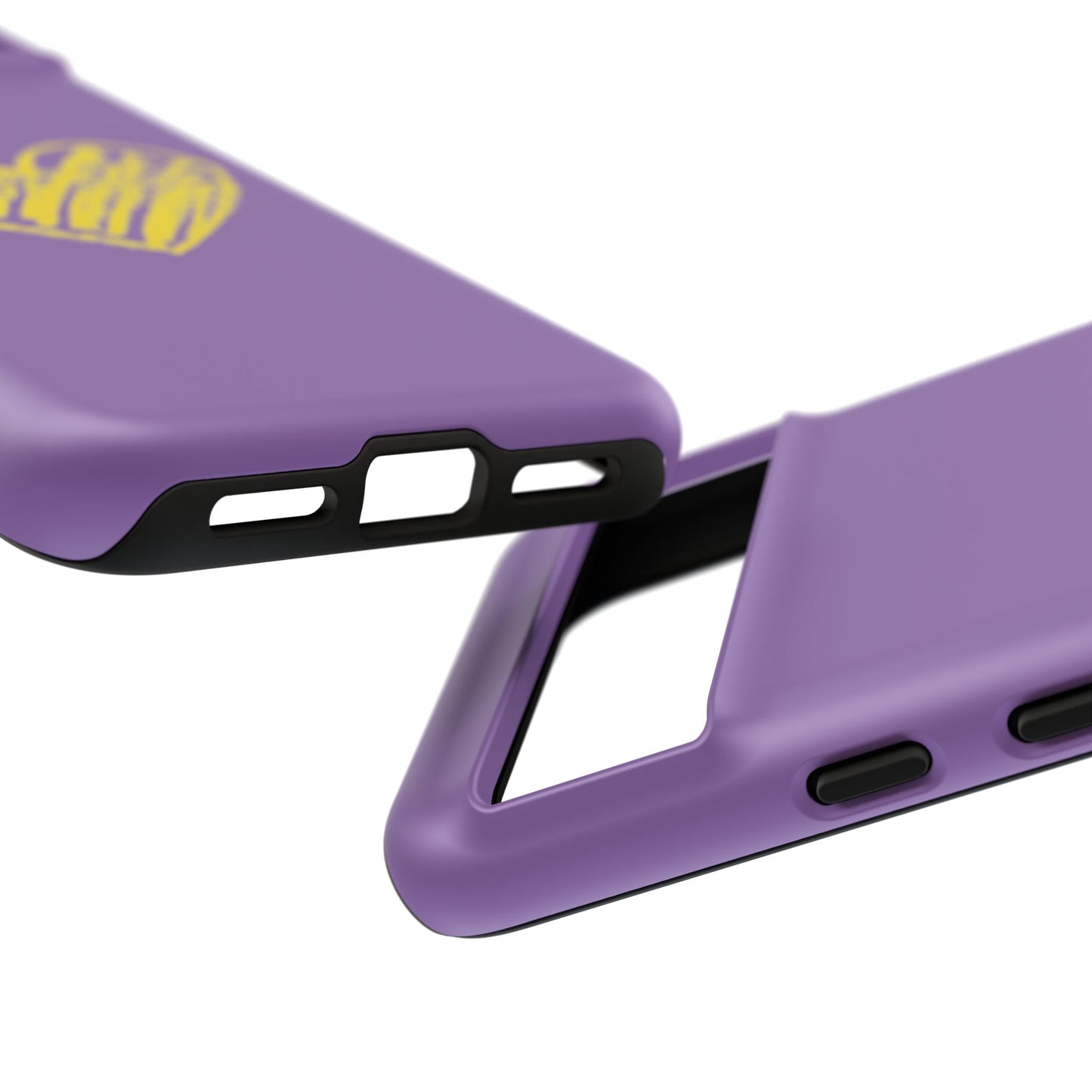 Yellow Heart, Purple Phone Case