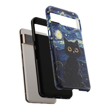 Cat under the stars, cute phone cases, Extra durable, Tough Cases, Pick your size