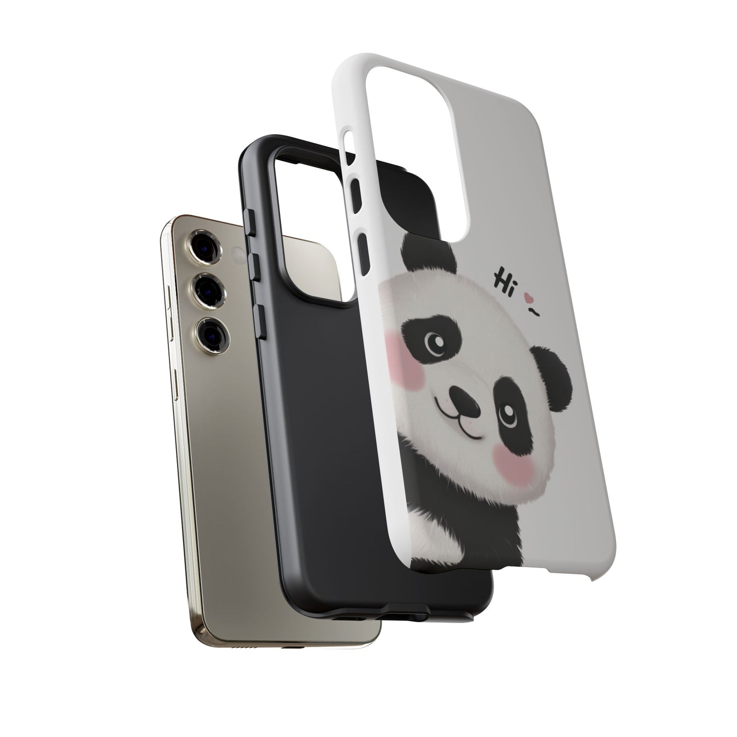 "Hi Cute Panda" Phone Case for iPhone, Samsung Galaxy, and Google Pixel devices