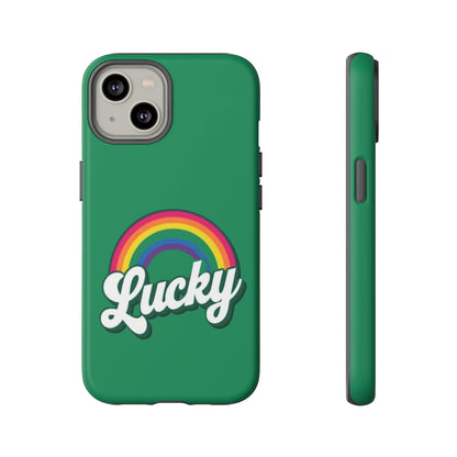 Lucky Rainbow Tough Phone Cases, iPhone, Samsung Galaxy, Google Pixel, Choose any phone model