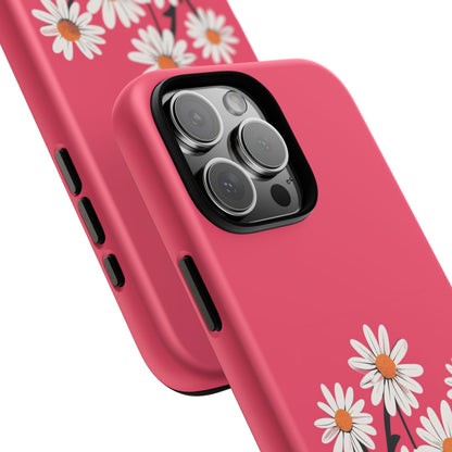 Daisy Flower Phone Case - Vibrant Pink Daisy Design