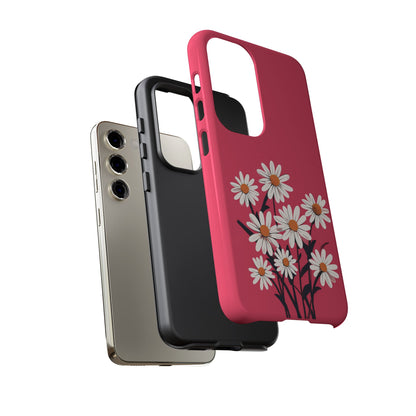 Daisy Flower Phone Case - Vibrant Pink Daisy Design