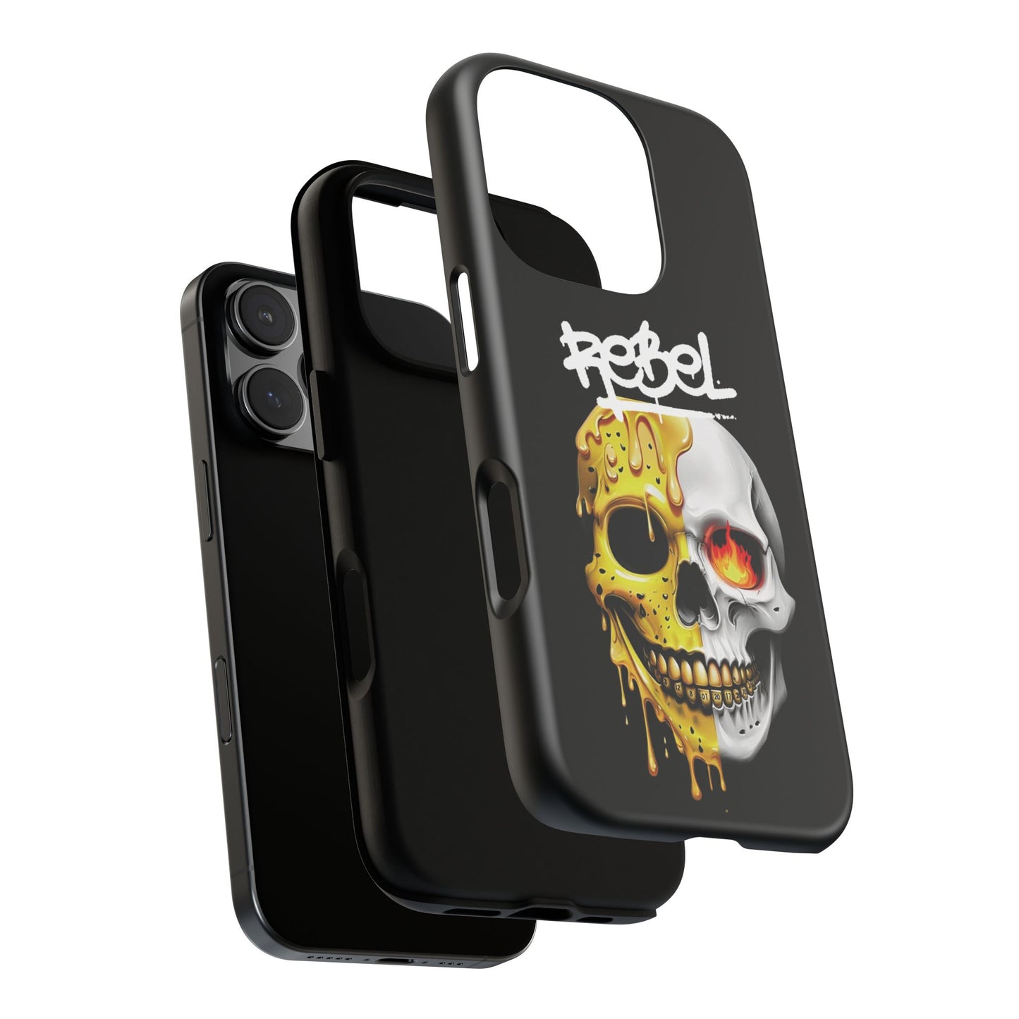 Rebel Skull Phone Case - Black