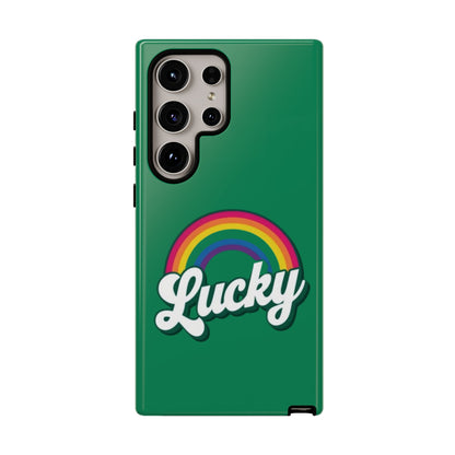 Lucky Rainbow Tough Phone Cases, iPhone, Samsung Galaxy, Google Pixel, Choose any phone model