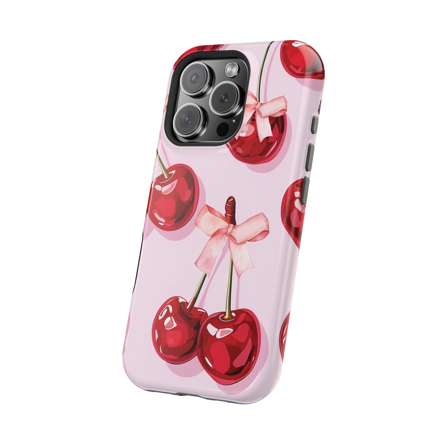 Cherry Ribbon Magnetic iPhone Caes - Durable, flexible, impact-resistant