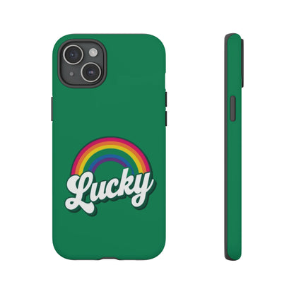 Lucky Rainbow Tough Phone Cases, iPhone, Samsung Galaxy, Google Pixel, Choose any phone model