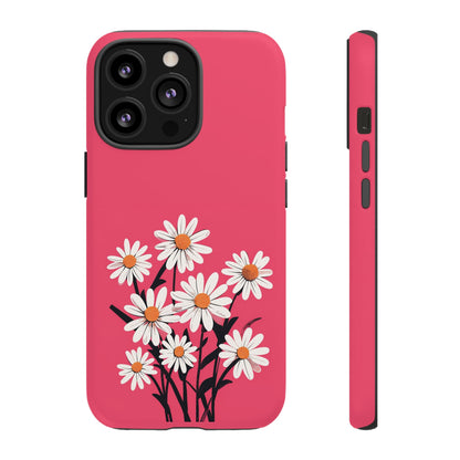 Daisy Flower Phone Case - Vibrant Pink Daisy Design