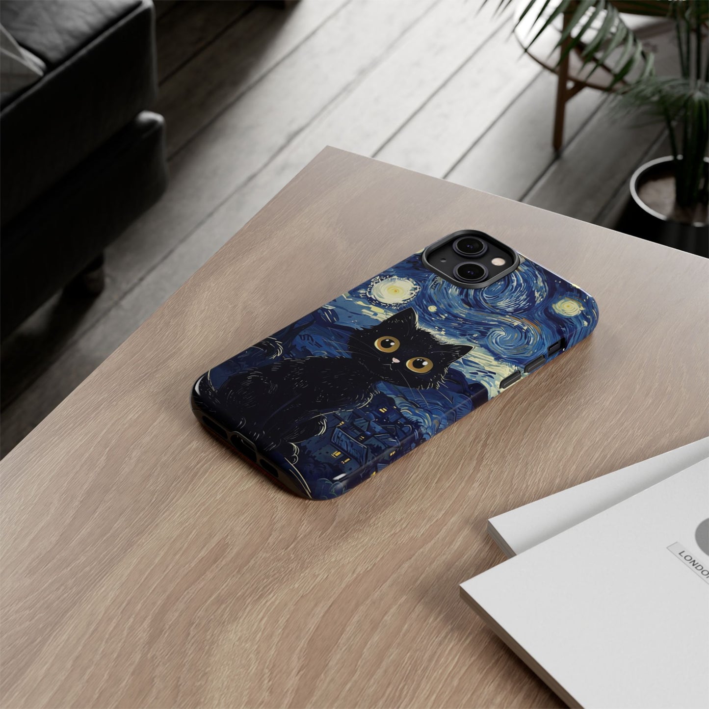 Cat under the stars, cute phone cases, Extra durable, Tough Cases, Pick your size