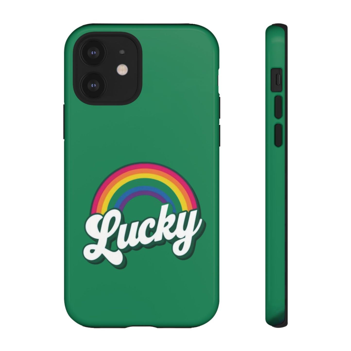 Lucky Rainbow Tough Phone Cases, iPhone, Samsung Galaxy, Google Pixel, Choose any phone model