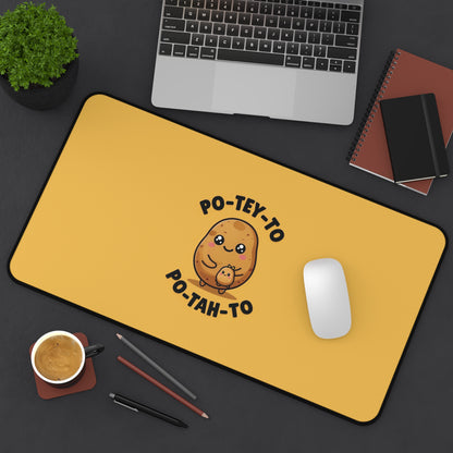 Cute Potato-Themed Desk Mat - 'PO-TEY-TO, PO-TAH-TO'