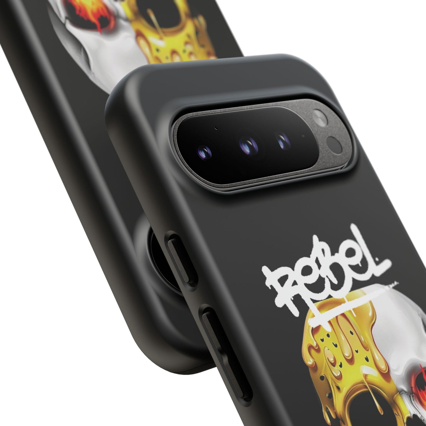 Rebel Skull Phone Case - Black