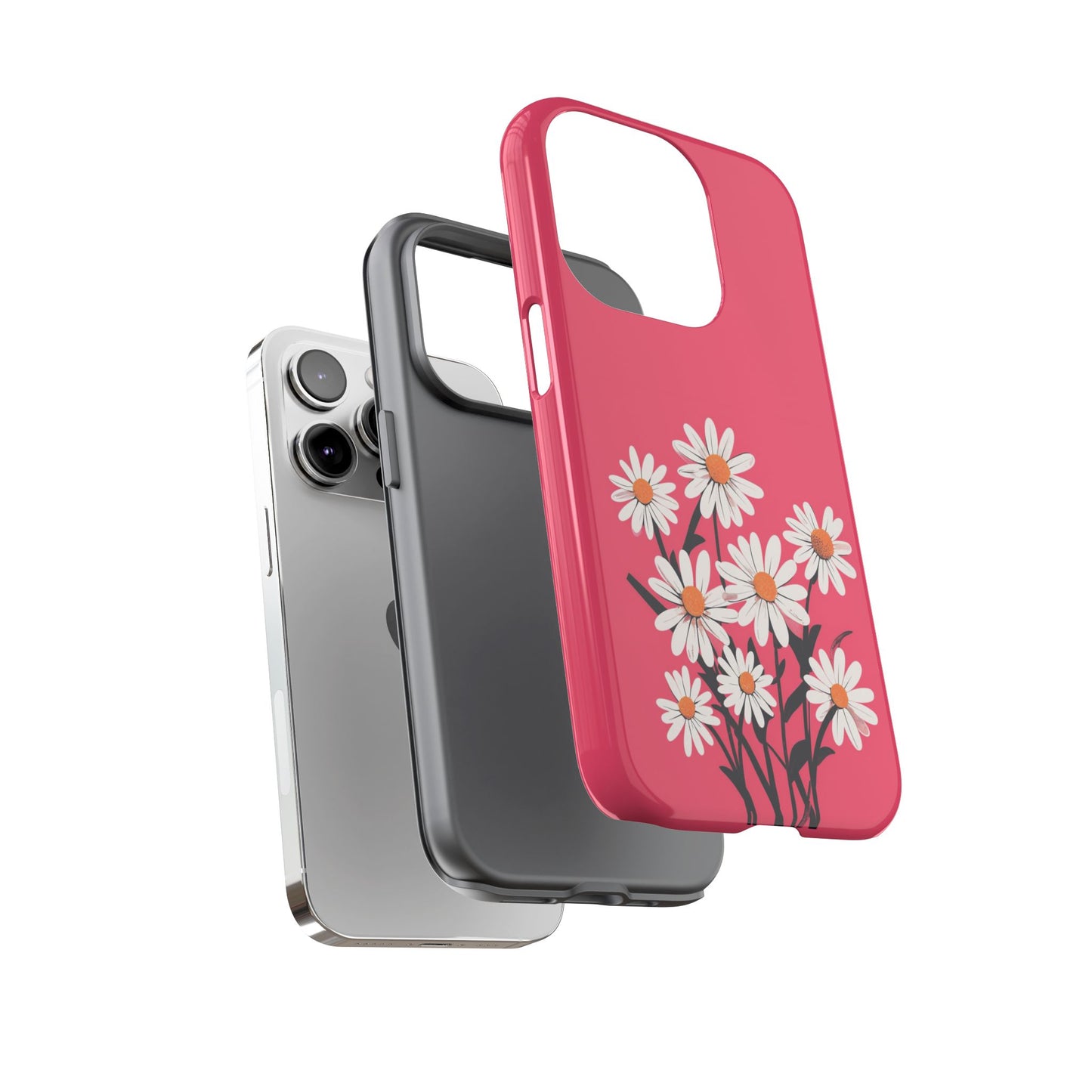 Daisy Flower Phone Case - Vibrant Pink Daisy Design