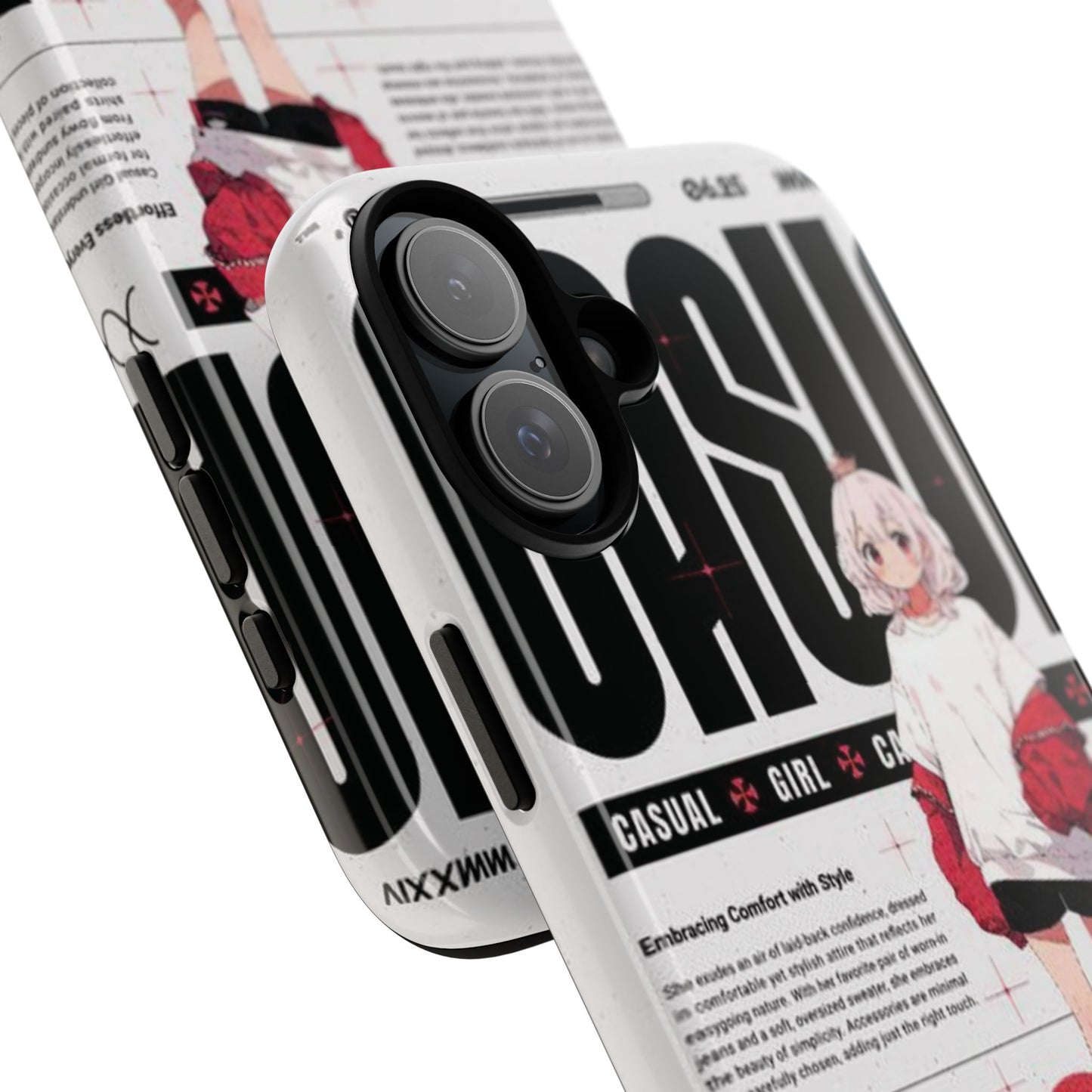 "Casual Girl" Anime Phone Cases for iPhone, Samsung Galaxy, and Google Pixel, Pick your size