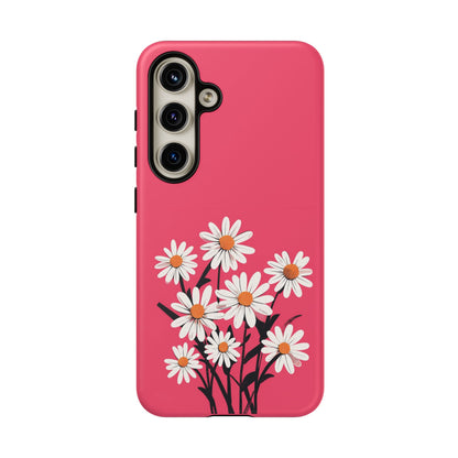 Daisy Flower Phone Case - Vibrant Pink Daisy Design