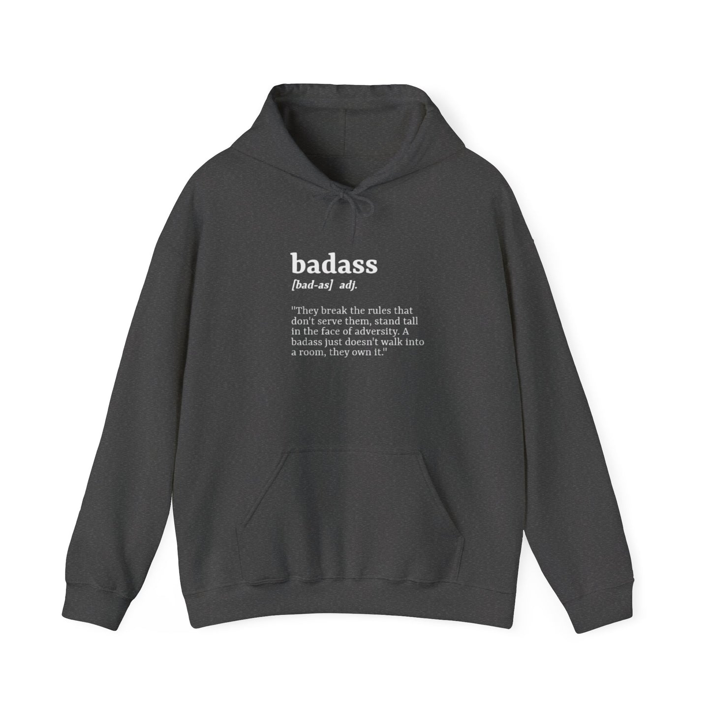 Badass Definition Hoodie – White Text