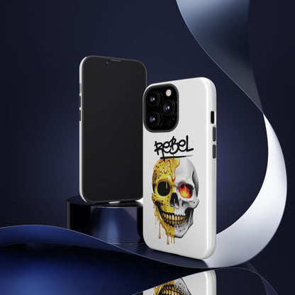 Rebel Skull Phone Case - White