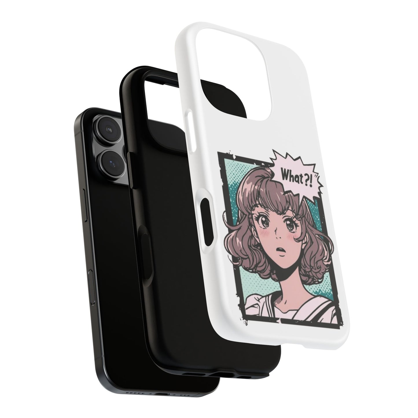 "What?!" Anime Phone Caes - Durable, Tough Cases - iPhone, Samsung Galaxy, and Google Pixel