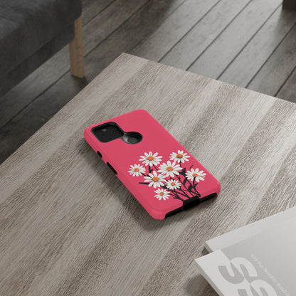 Daisy Flower Phone Case - Vibrant Pink Daisy Design