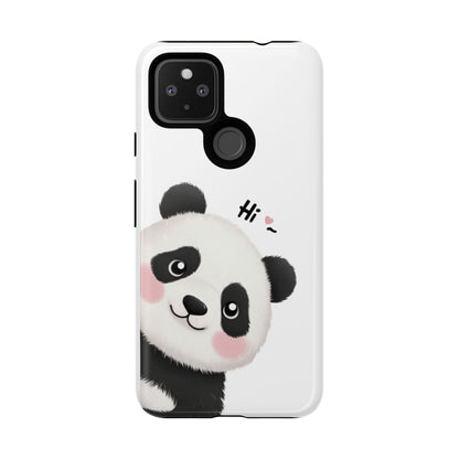 "Hi Cute Panda" Phone Case for iPhone, Samsung Galaxy, and Google Pixel devices