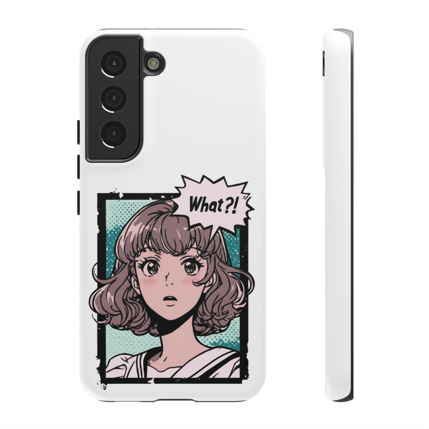 "What?!" Anime Phone Caes - Durable, Tough Cases - iPhone, Samsung Galaxy, and Google Pixel