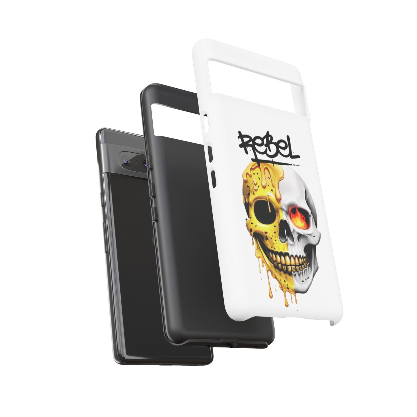 Rebel Skull Phone Case - White