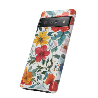 Floral Phone Cases for  iPhone, Samsung Galaxy, and Google Pixel devices - Double layers for extra durability and protection